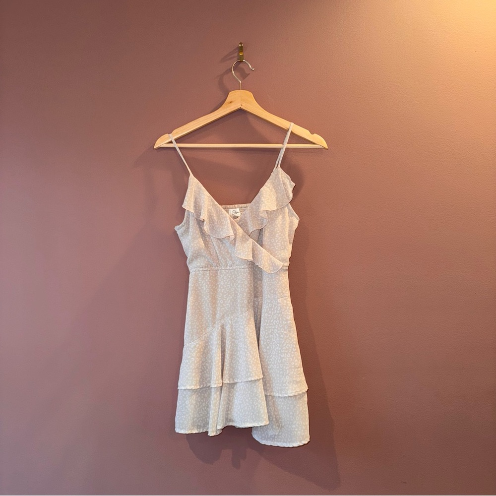 Cheetah Romper in the back dress in the front . Size small! Bride approved
